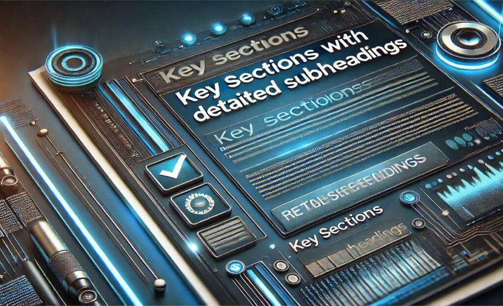 Key Sections with Detailed Subheadings